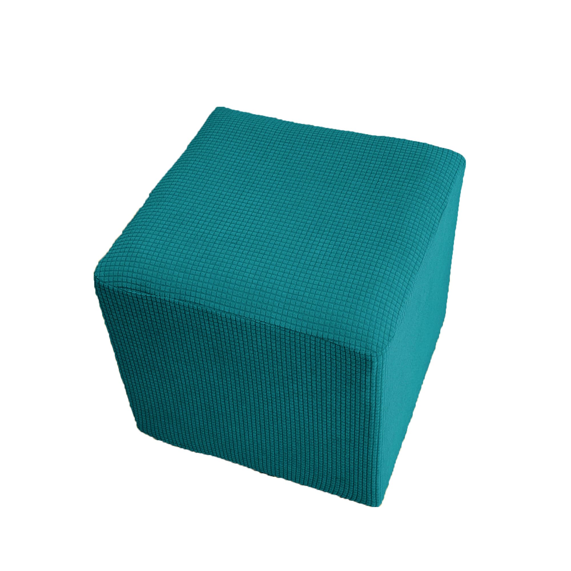 ZeugLung Small Ottoman Cover Square, Ottoman Slipcover, Footstool Cover, Stretch Cube Ottoman Slip Cover, Elastic Water-Resistant
