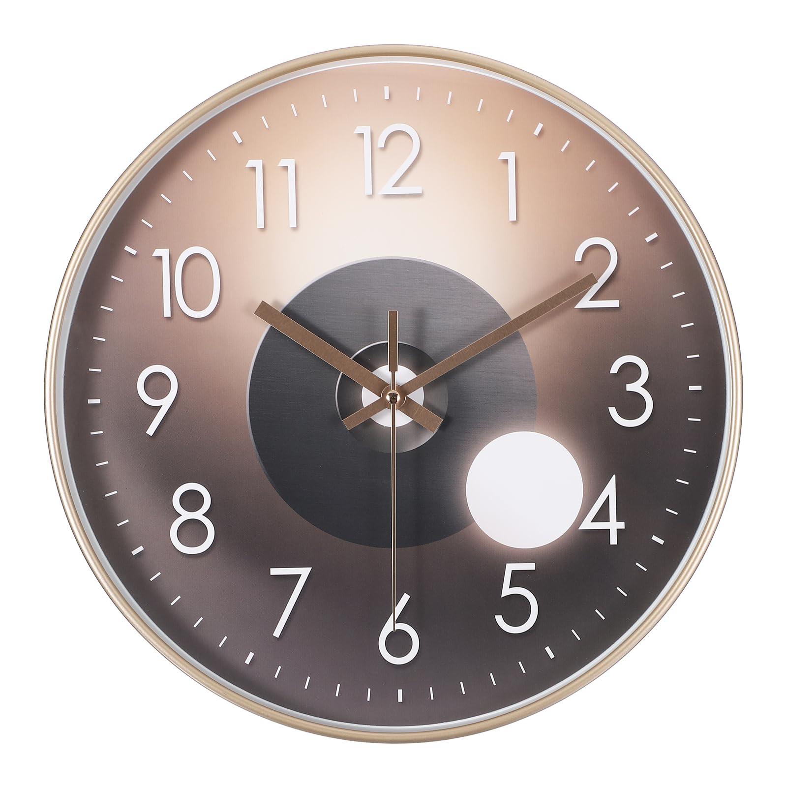 Horloge murale moderne PATIKIL anti tic-tac grise pour bureau