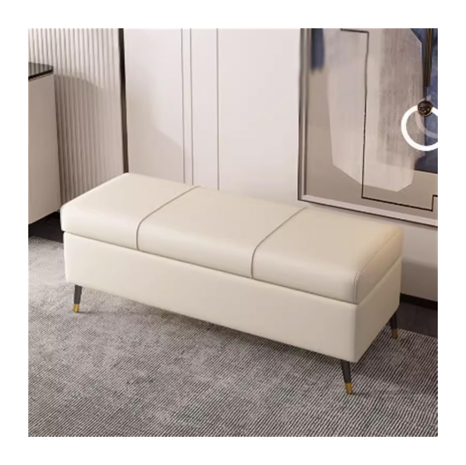 GYEQXKT Shoe Bench for Entryway, 160cm Storage Stool, Versatile for Doorway, Sofa & Bedside - Stylish and Functional Shoe Organizer for Home Use