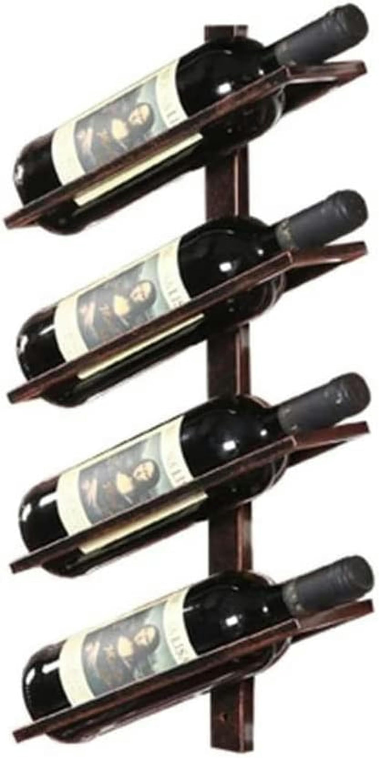 Casier à vin mural en métal bronze au design suspendu raffiné