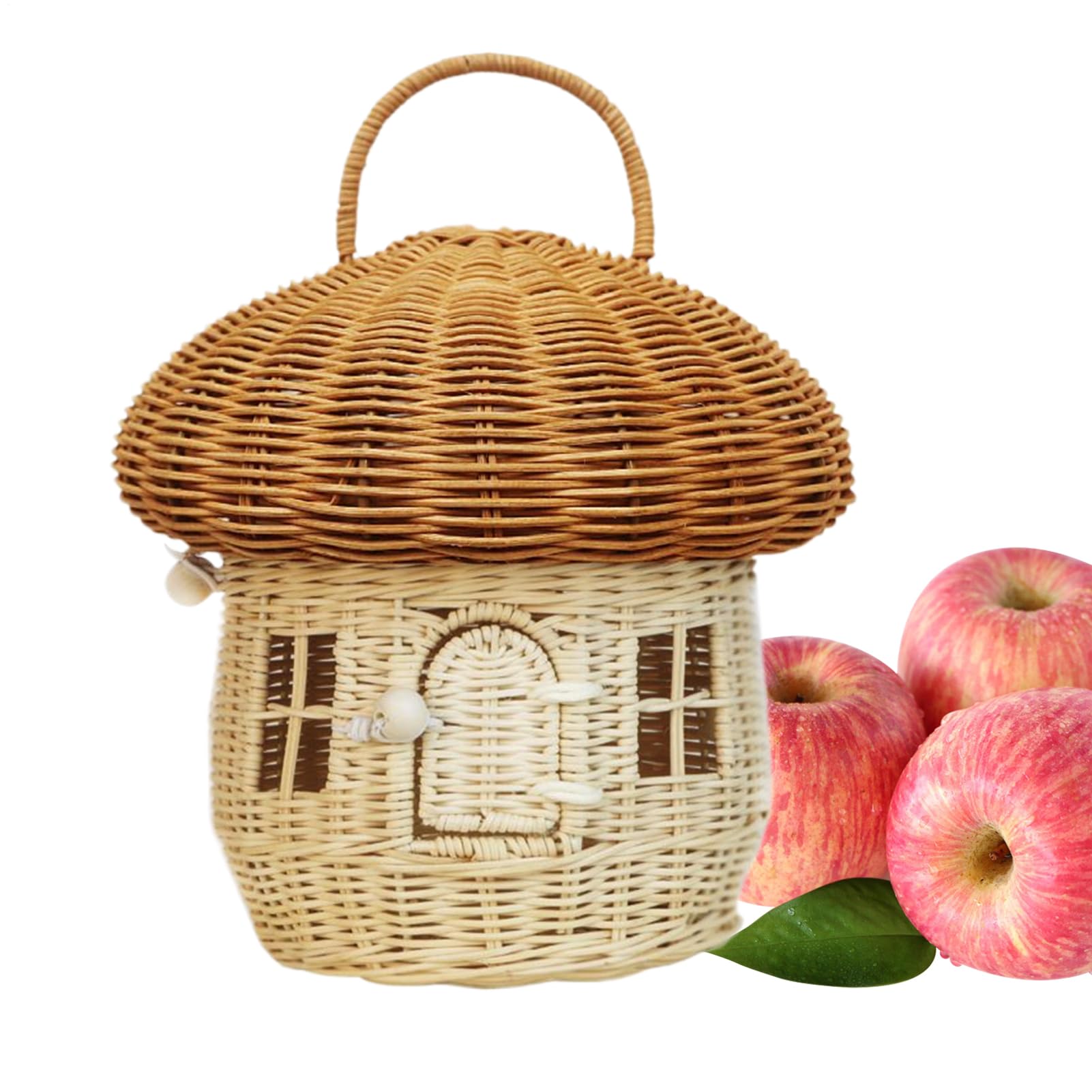 Cesta De Picnic Rattán Hecho a Mano Decoración del Hogar