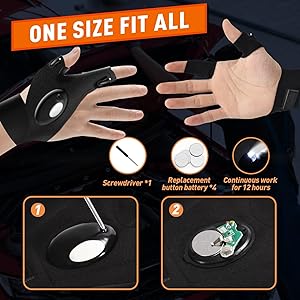 Lenski Gifts for Men, Stocking Stuffers for Adults Men Flashlight Gloves, Christmas Gifts for Dad Him Grandpa Husband, White Elephant Gifts for Adults, Cool Stuff Gadgets
