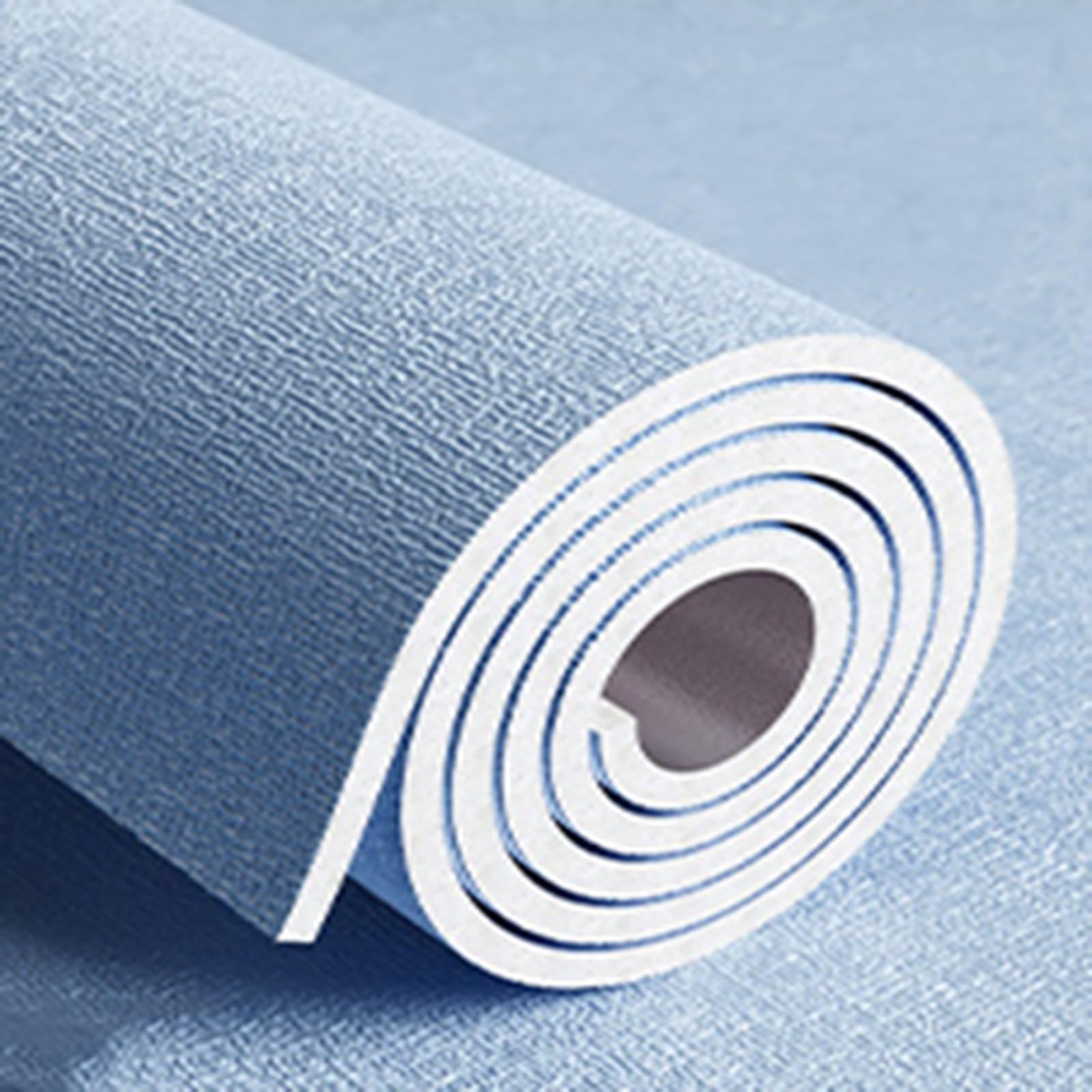Izolacyjna tapeta, odklej i przyklej, zdejmowana tapeta do salonu, łazienki, sypialni, termiczne samoprzylepne naklejki ścienne w rolce, tekstura lnu 3D, niebieska, 50 x 1000 x 0,3 cm