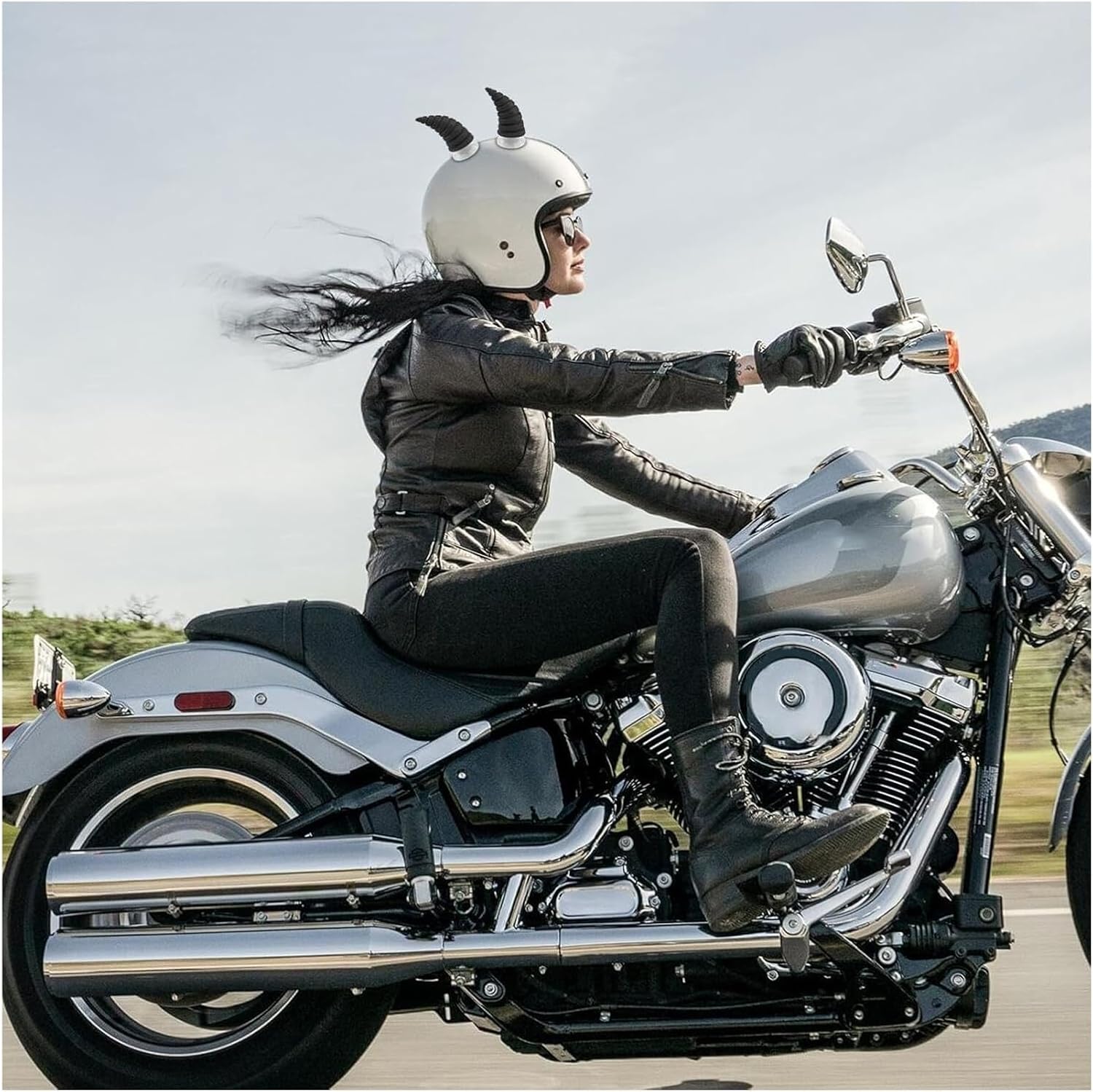 Devil Wing Helmet Decor, Suction Cup Funny Horn Deco ion for Bike Snow Sports Helmets, Edgy Helmet Accessories for Ski/Snowboard Enthusiasts