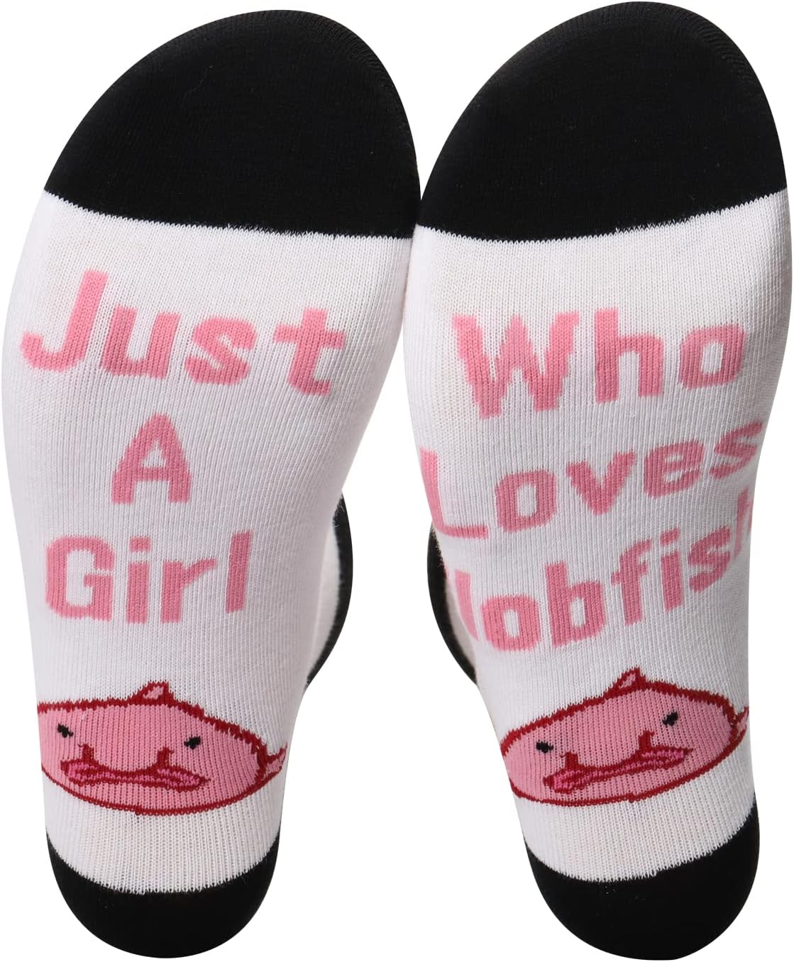 JNIAPFunny Blobfish Lover Socks Blobfish Lover Gift Just a Girl Who Loves Blobfish Sea Animal Lover Gift for Women