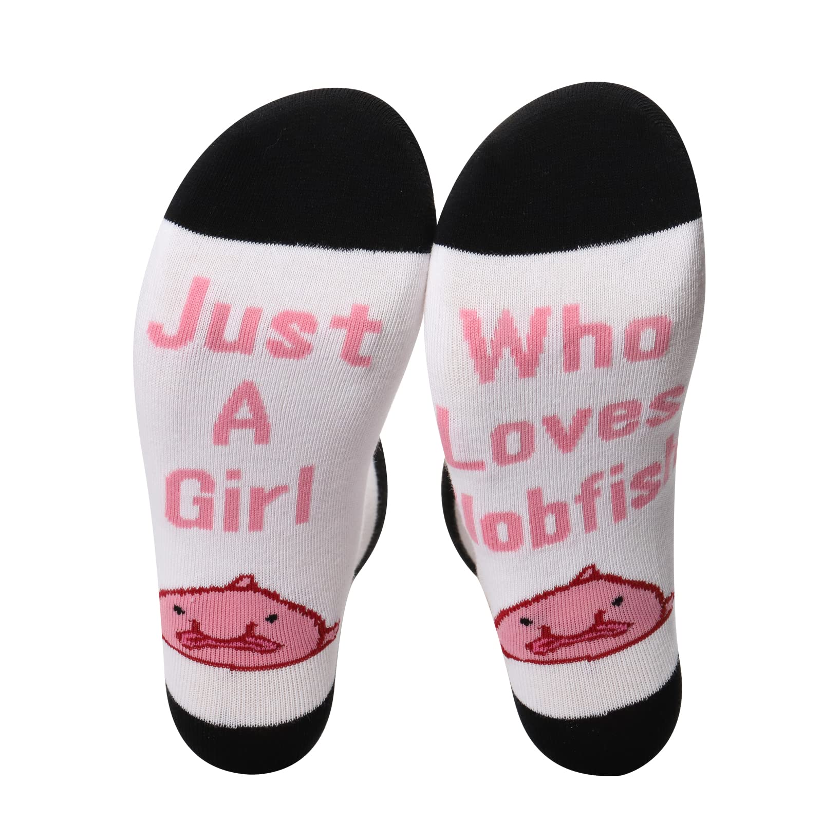 JNIAPFunny Blobfish Lover Socks Blobfish Lover Gift Just a Girl Who Loves Blobfish Sea Animal Lover Gift for Women