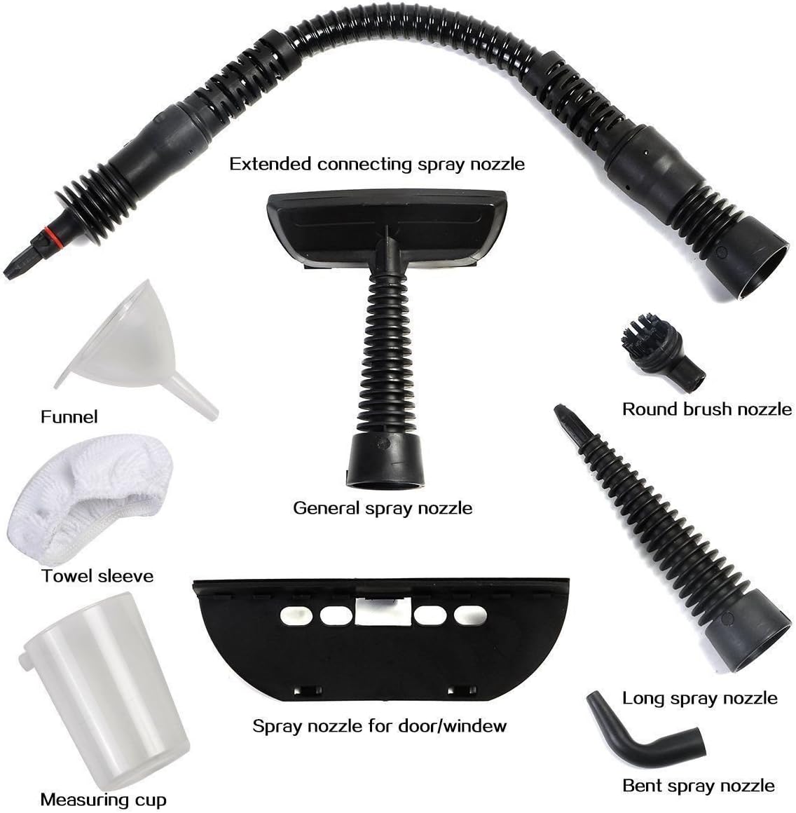 Multi-Purpose Pressurized Steam Cleaning and Sanitizing System with Attachments - Great Handheld Steam Cleaner For Bed Bug Treatment - Degreasing, Clothing, Fabric, Garments, Indoors, Outdoor, Kitchen, Bathroom, Shower, Closet, Patio, Glass Cleaner, Garage and Car & Truck