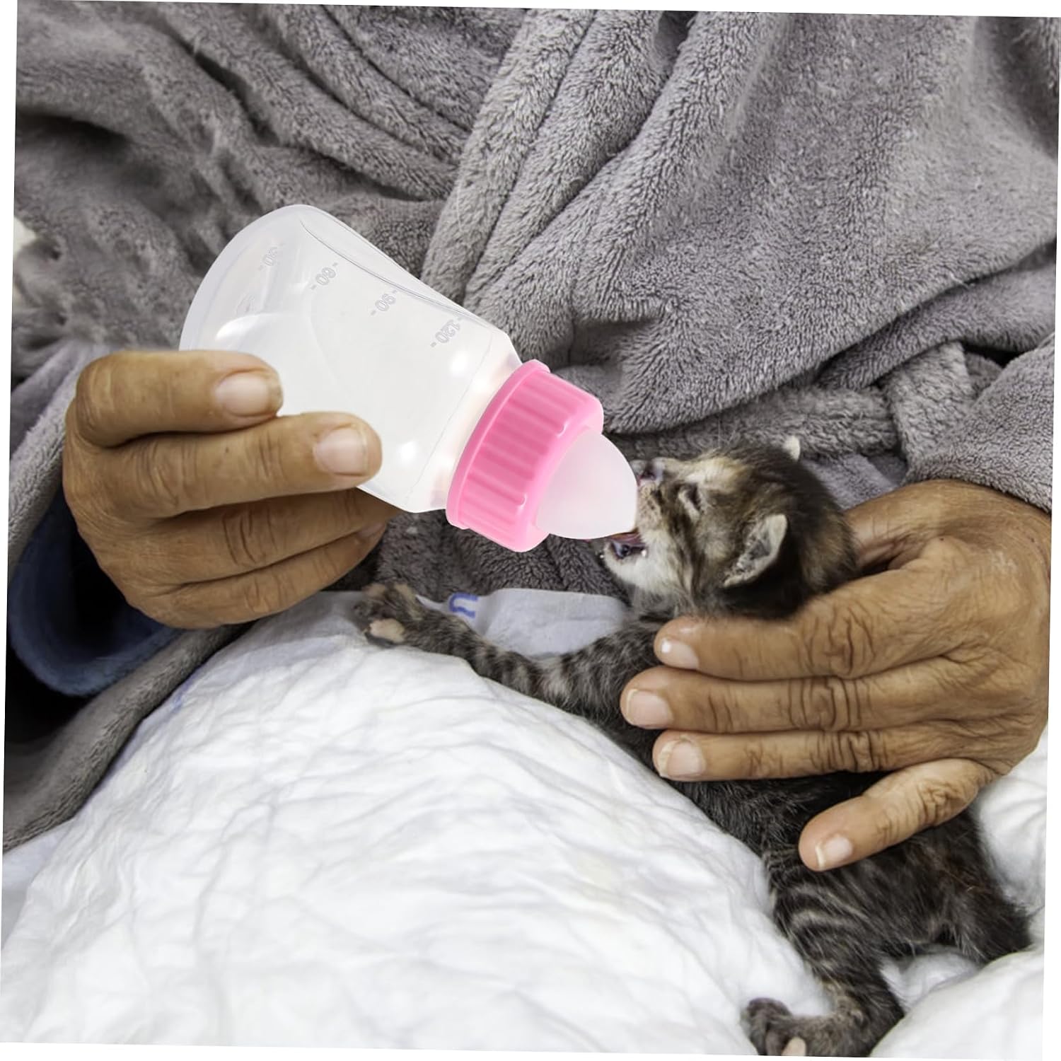 2pcs Cat Milk Bottle for Kitten Feeding Kitten Nursing Bottles Pet Feeder Pacifier Container
