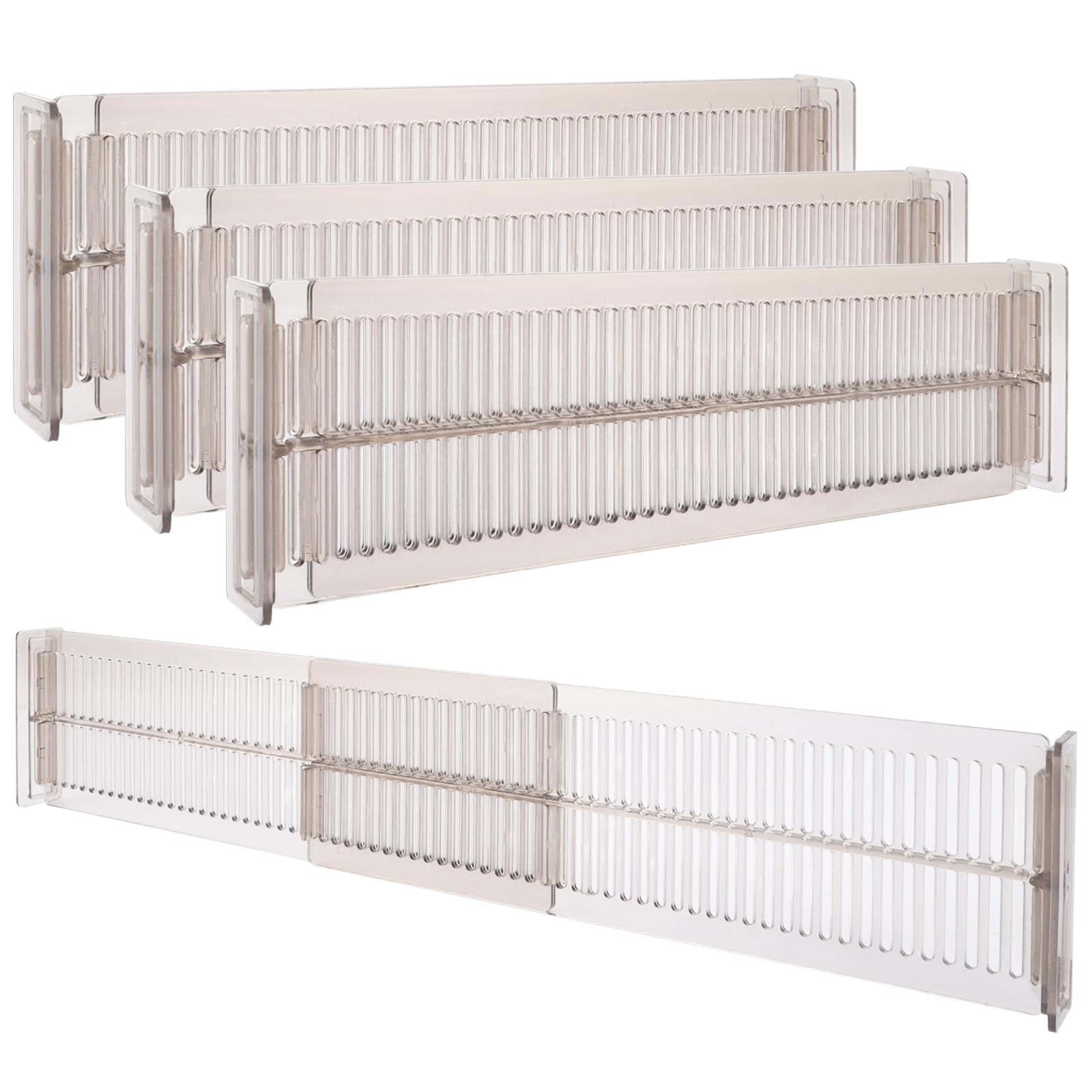 Divisori Per Cassetti Regolabili ZHHGOO - 8 Pezzi Grigio Trasparente Per Organizzare - Foto 5