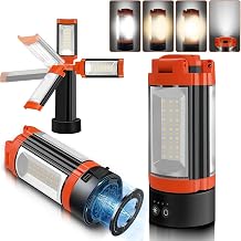 Rechargeable Camping Light , Magnetic Camping Lantern 3 Colors Work Light