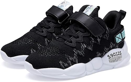 Hetios Zapatos para Niñas Ligeros Atléticos para Correr Transpirables de Punto Zapatos Deportivos para Escuela (BebéNiña PequeñaNiña Grande)