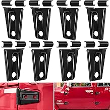 Door Hinge Cover Trim Exterior Accessories for Jeep Wrangler JK JKU Sport Rubicon Sahara X Unlimited 2-Door & 4-Door 2007-2018 (Black 8PCS)
