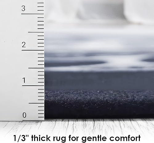 Miniatura 7 de Alfombra de área, alfombra de espíritu de lobo nativo americano, THB2937R, de 5 x 8 pies, alfombras esponjosas para dormitorio, alfombra moderna