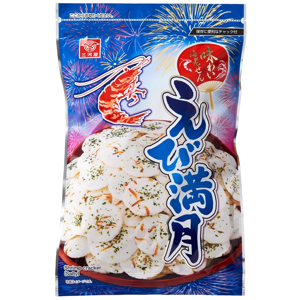 Amazon.co.jp: 三河屋製菓 えび満月 4種アソート （ エビ天風味/わさび