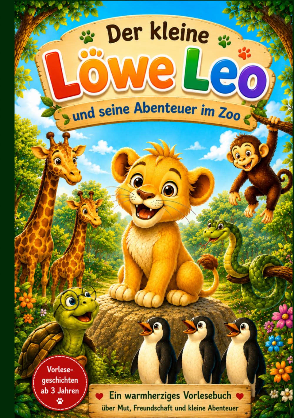 Der kleine Löwe Leo und seine Abenteuer im Zoo: Hochwertiges Vorlesebuch ab 3 Jahren mit farbenfrohen Illustrationen, spannenden Tiergeschichten und faszinierenden Wissensseiten über die Tiere im Zoo.