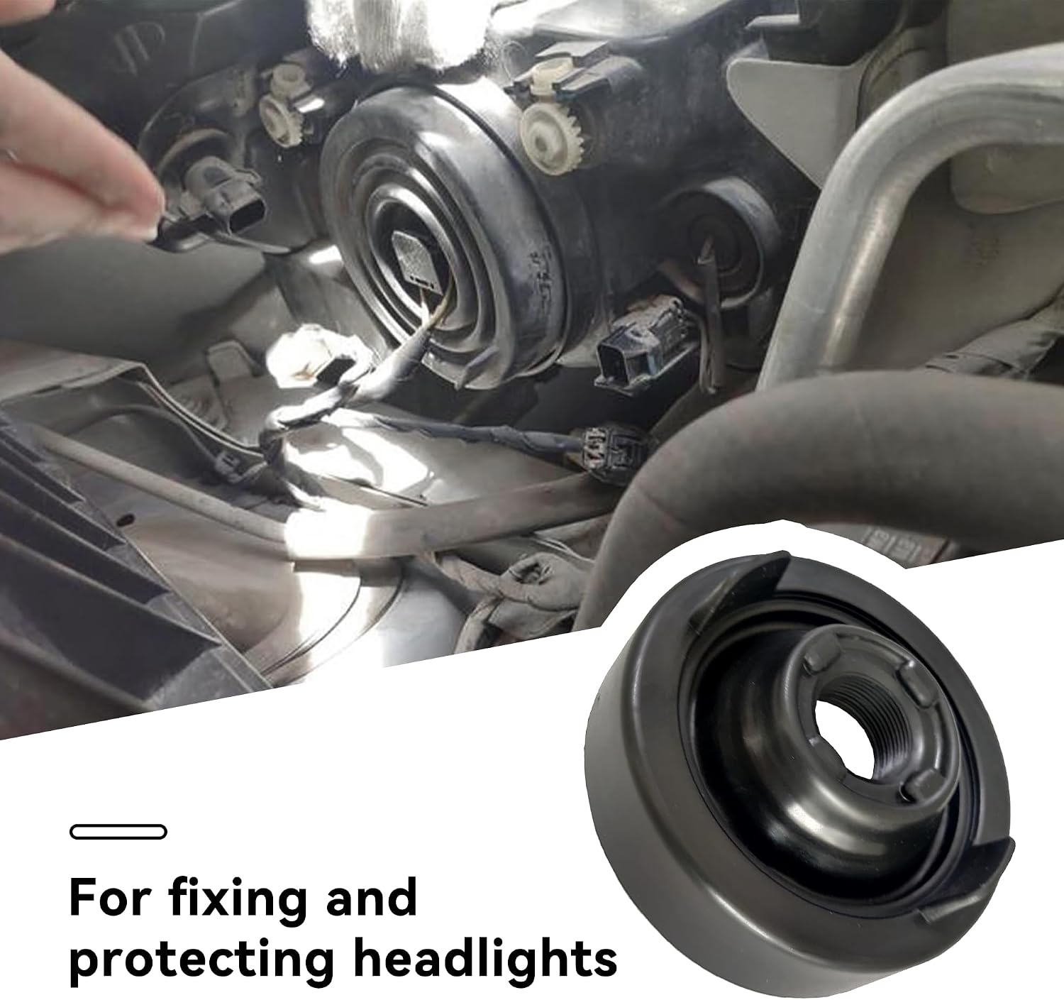 2 PCS Car Headlight Dust Caps, Automotive Rubber Sealing Cap Dust Cover for Headlight Protection, Universal Headlight Dust Cover Fit Most Cars Trucks SUVs, Car Accessories (2PCS)