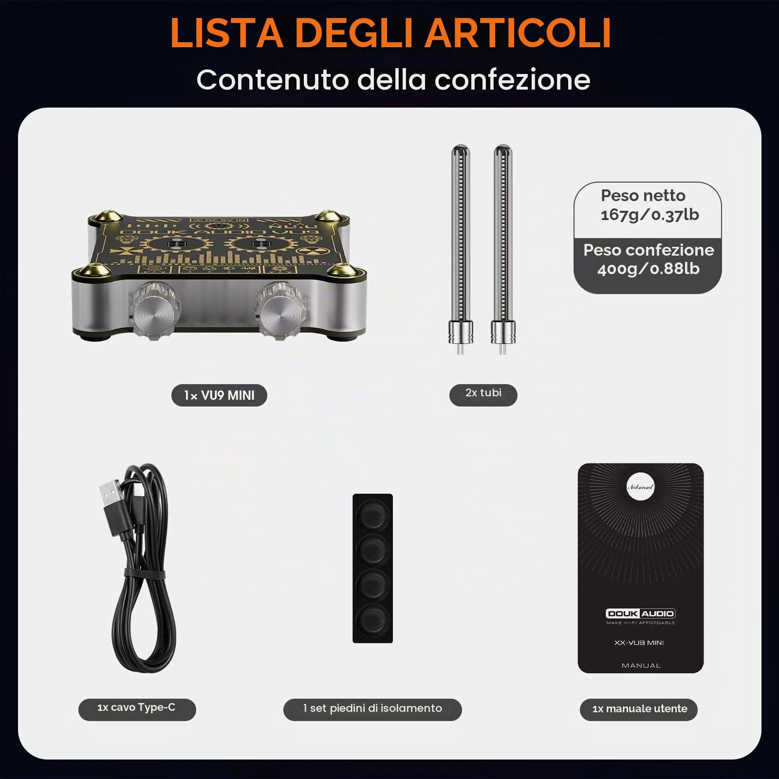 Nobsound RGB LED tubo musica spettro ritmo luce retrò livello sonoro metro microfono pickup per home stereo sistema desktop regalo con regolazione della sensibilità