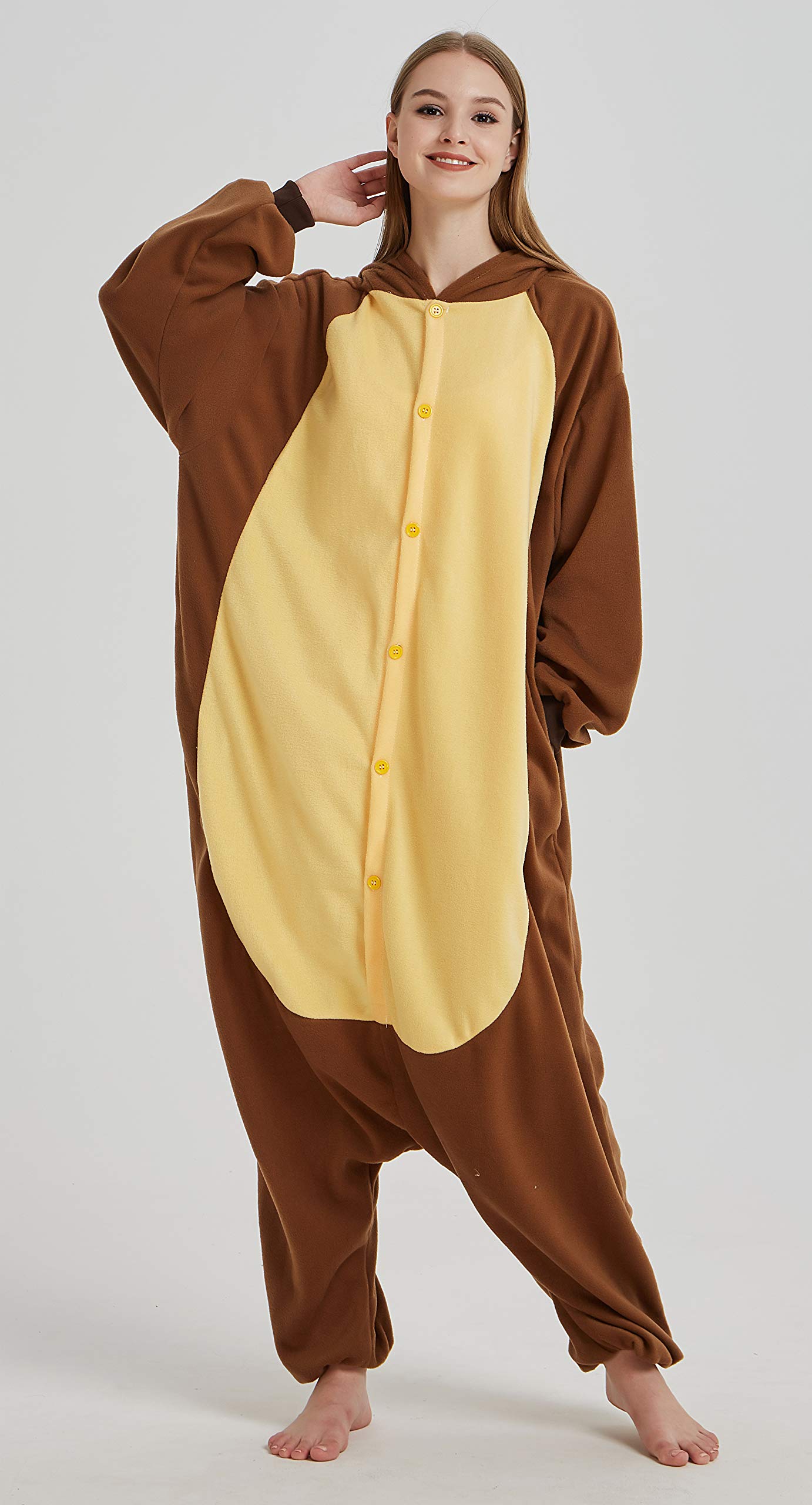 Unisex Animal Onesie Adult Halloween Pyjamas Cosplay Costume Hooded Loungewear