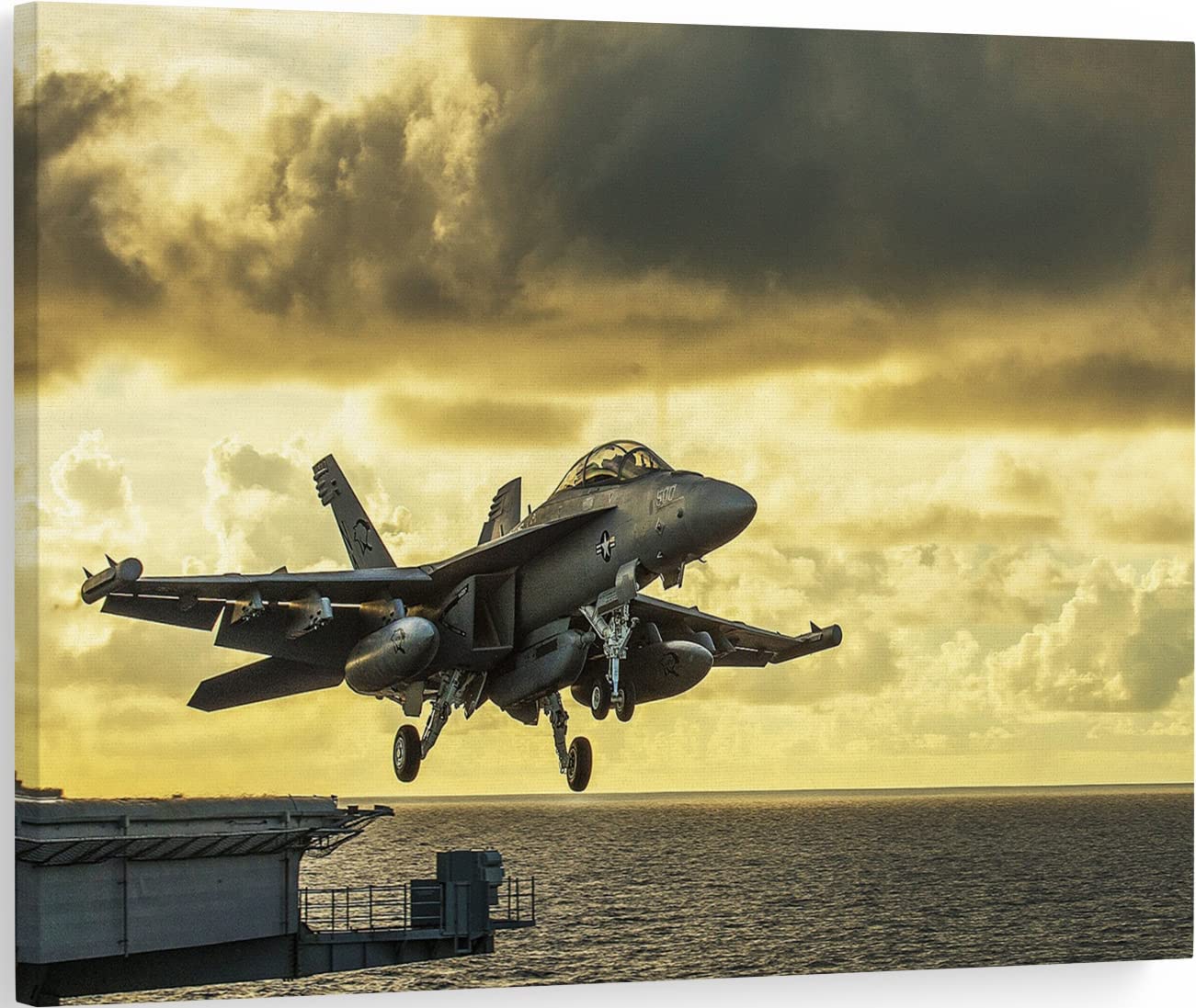 Amazon.com: Pavaieics F-18 Airplane Canvas Wall Art Prints Hornet