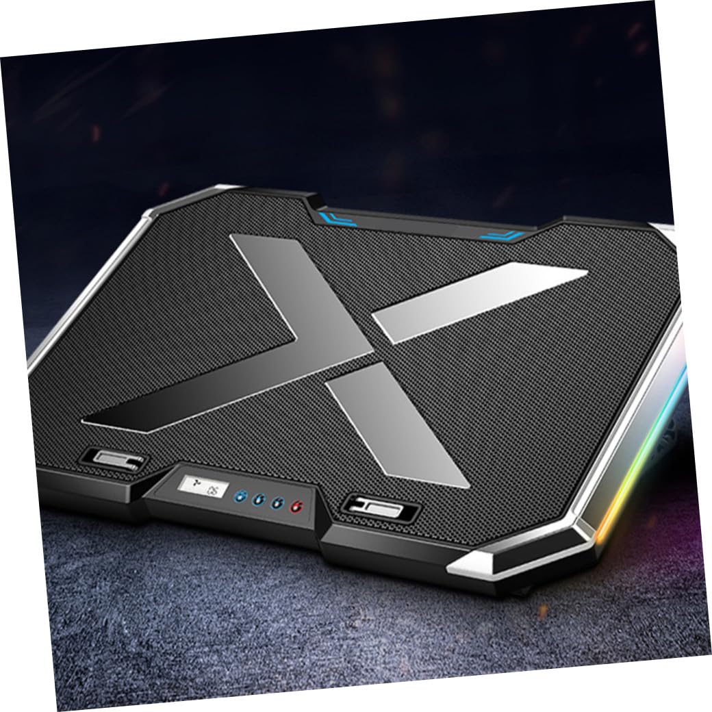 UKCOCO RGB Laptop Kühlpad für Gaming 7-stufig Verstellbar Legierung LED Atemlicht Verstellbare Lüftergeschwindigkeit