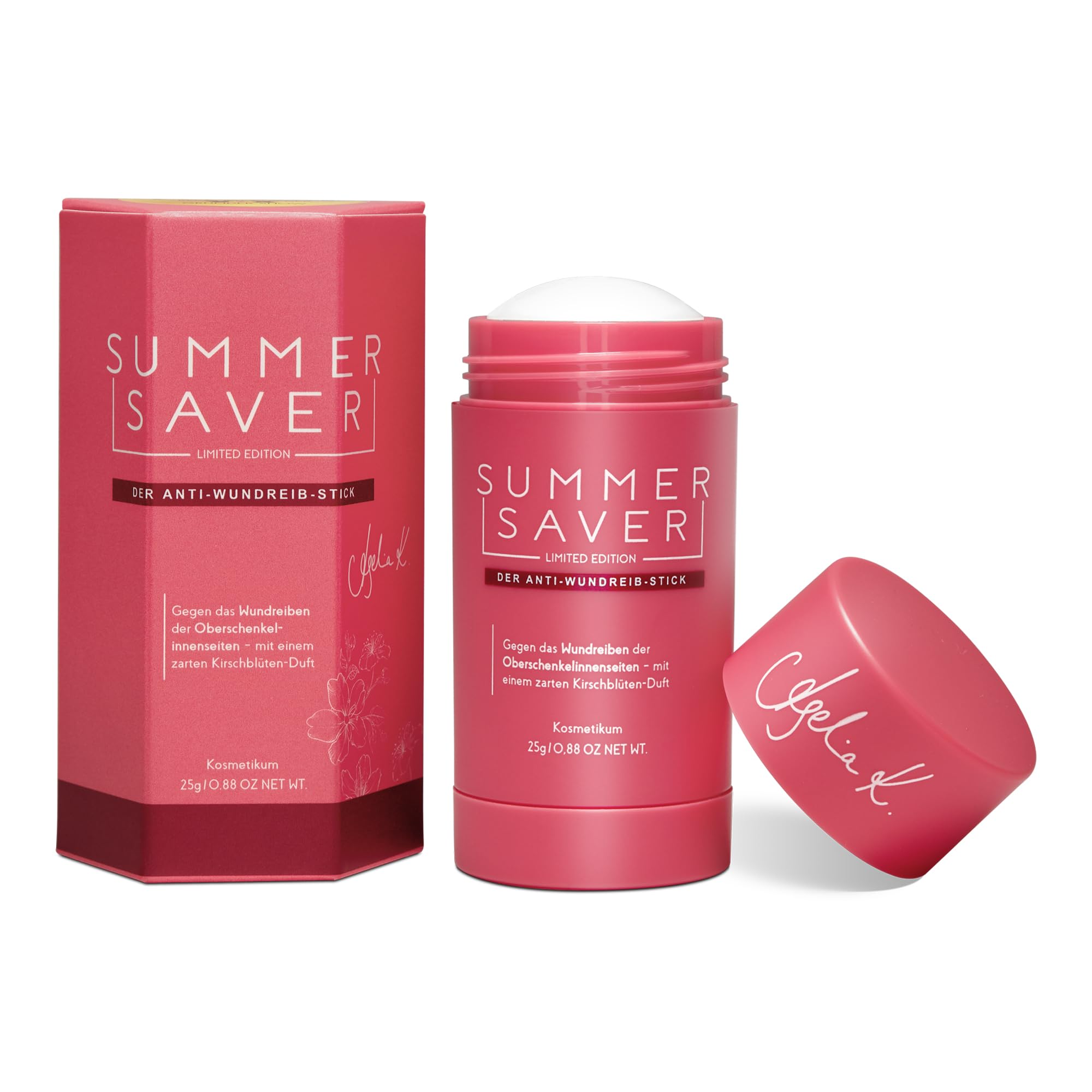 SUMMERSAVER Limited Edition – Anti-Wundreib Stick 25 g – Schutz vor Reibung an Oberschenkeln, BH-Kontur & Füßen – mit Kokos- & Mandelöl, Vitamin E & Allantoin – vegan & dermatologisch getestet
