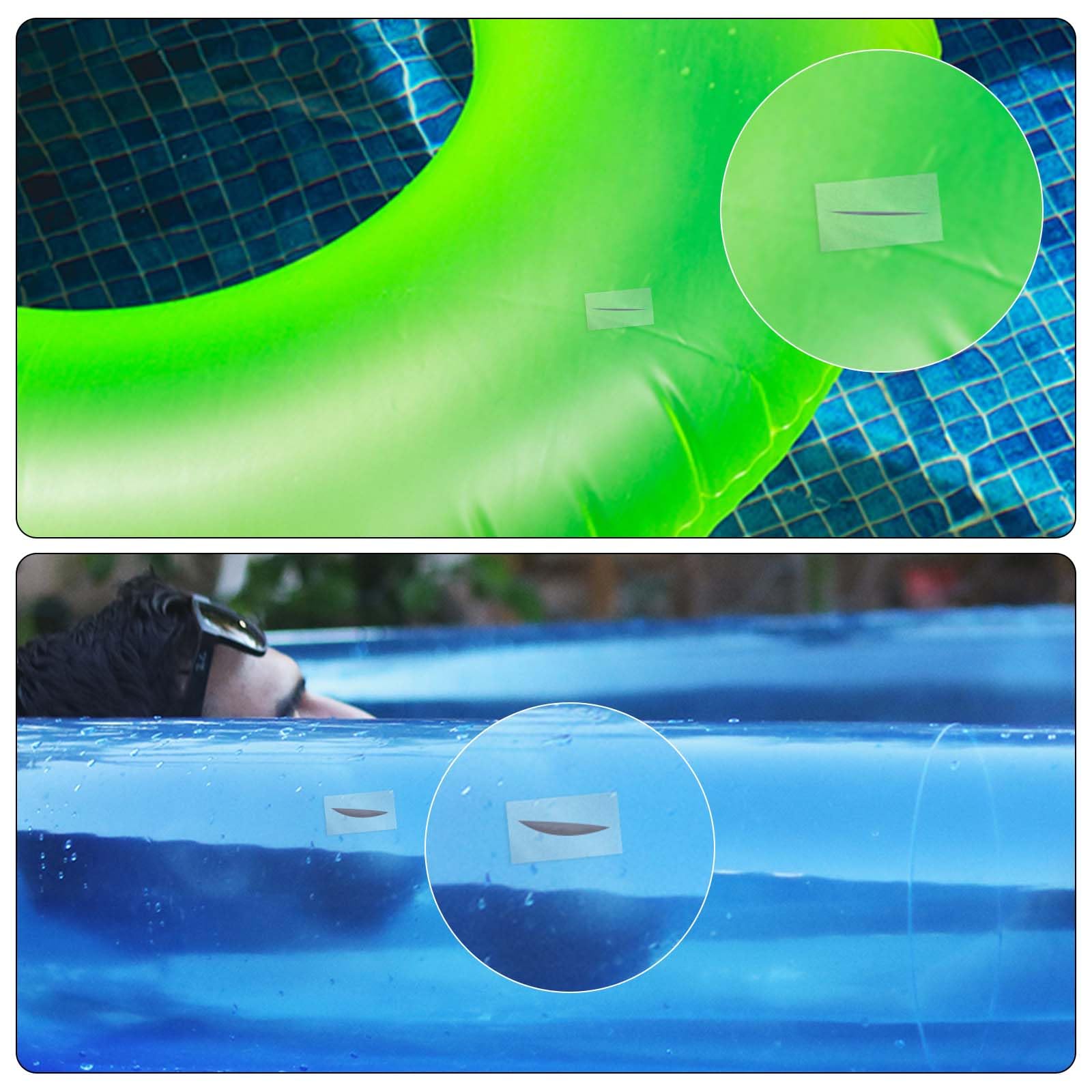 Pool Repair Tape, Parche de Reparación de Piscinas de TPU de 10 cm x 1,5 m Cinta de Reparación Inflable para Piscina Anillo de Natación Carpa Flotadores de Piscina Juguetes Inflables