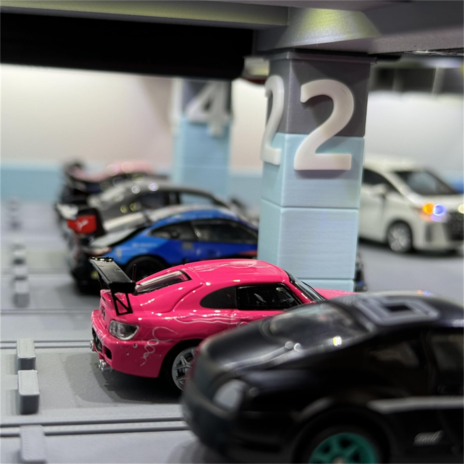 カレラ　　　1/64　地下駐車場 1/64スケール「地下駐車場 ジオラマ」試作サンプル ご紹介