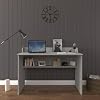 ASRA TREND Kül Gri ÇM-01 Alt Raflı Çalışma Masası 120x60 cm Arka Panel Korumalı Bilgisayar Masası%100 MDFLAM Modern Ofis ve Öğrenci Masası