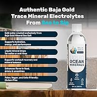 Vista 2 de Baja Gold Liquid Trace Mineral Drops – Pure Ocean-Based Minerals for Water & Food Unrefined Electrolytes for Balanced Taste Mineral-Rich Saline