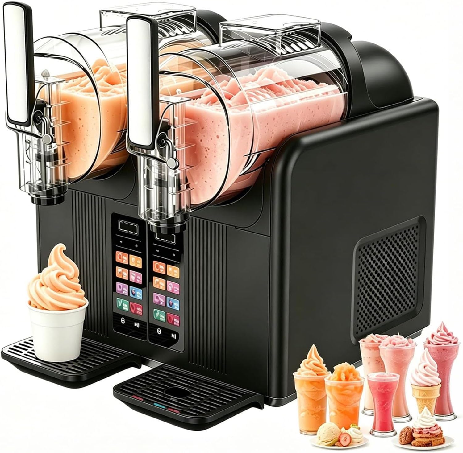 7-1 Machine à granita sans glace, boissons glacées et glaces à l'italienne