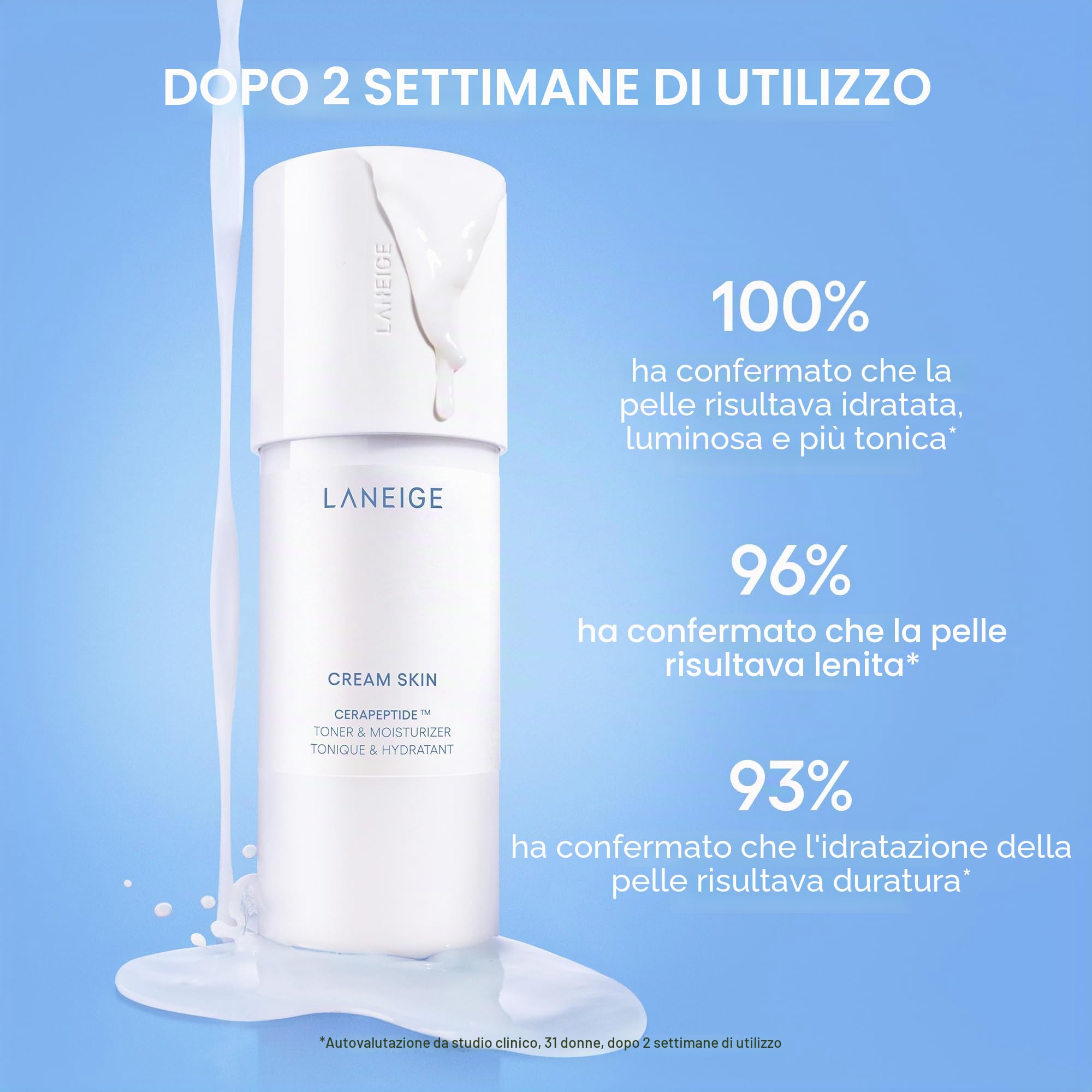 LANEIGE Cream Skin Toner & Moisturizer: 2-in-1 Amino Acid Rich Liquid, Soothe, Hydrate, and Strengthen Skin's Moisture Barrier