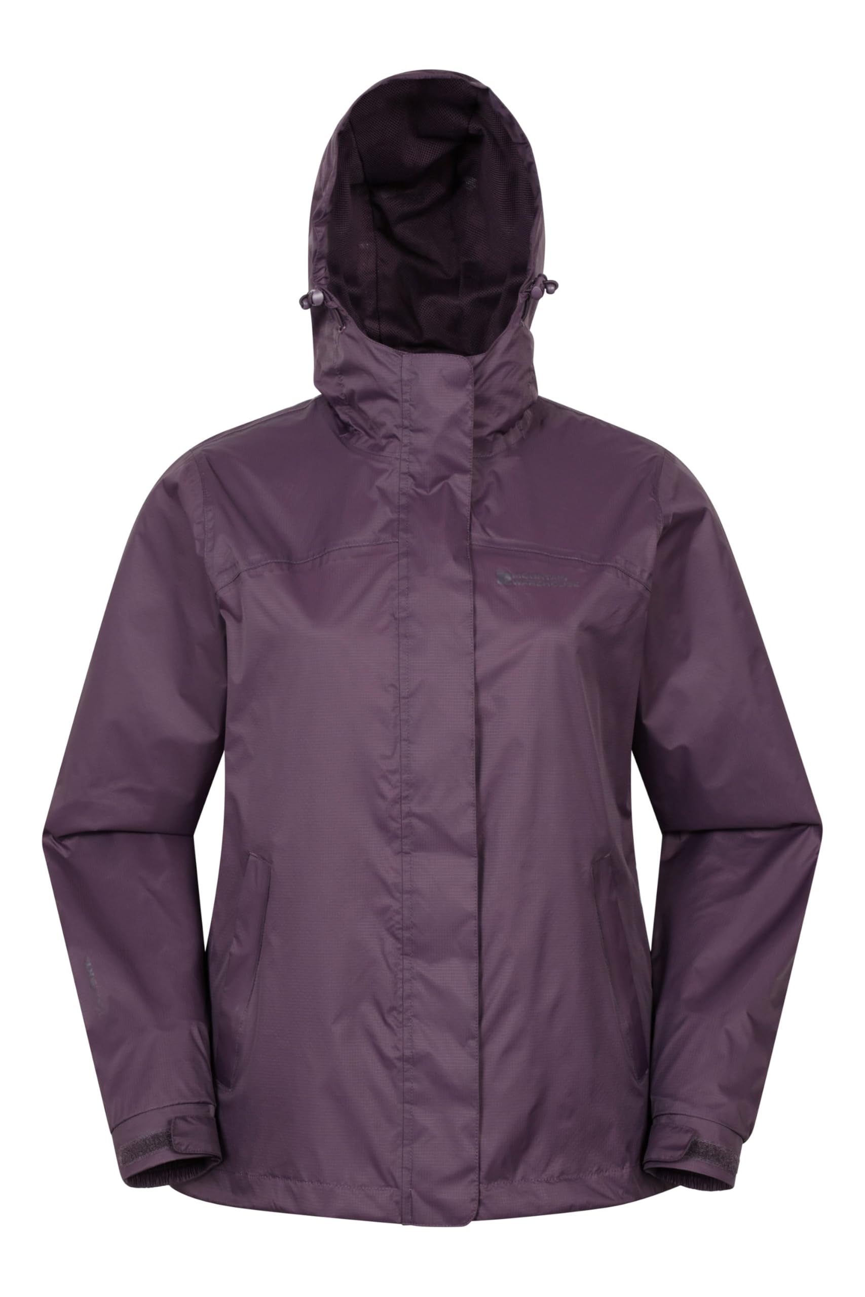Mountain Warehouse Women's 'Torrent' Waterproof Lightweight Breathable Hooded Zip Up Jacket in Purple | Size: 18