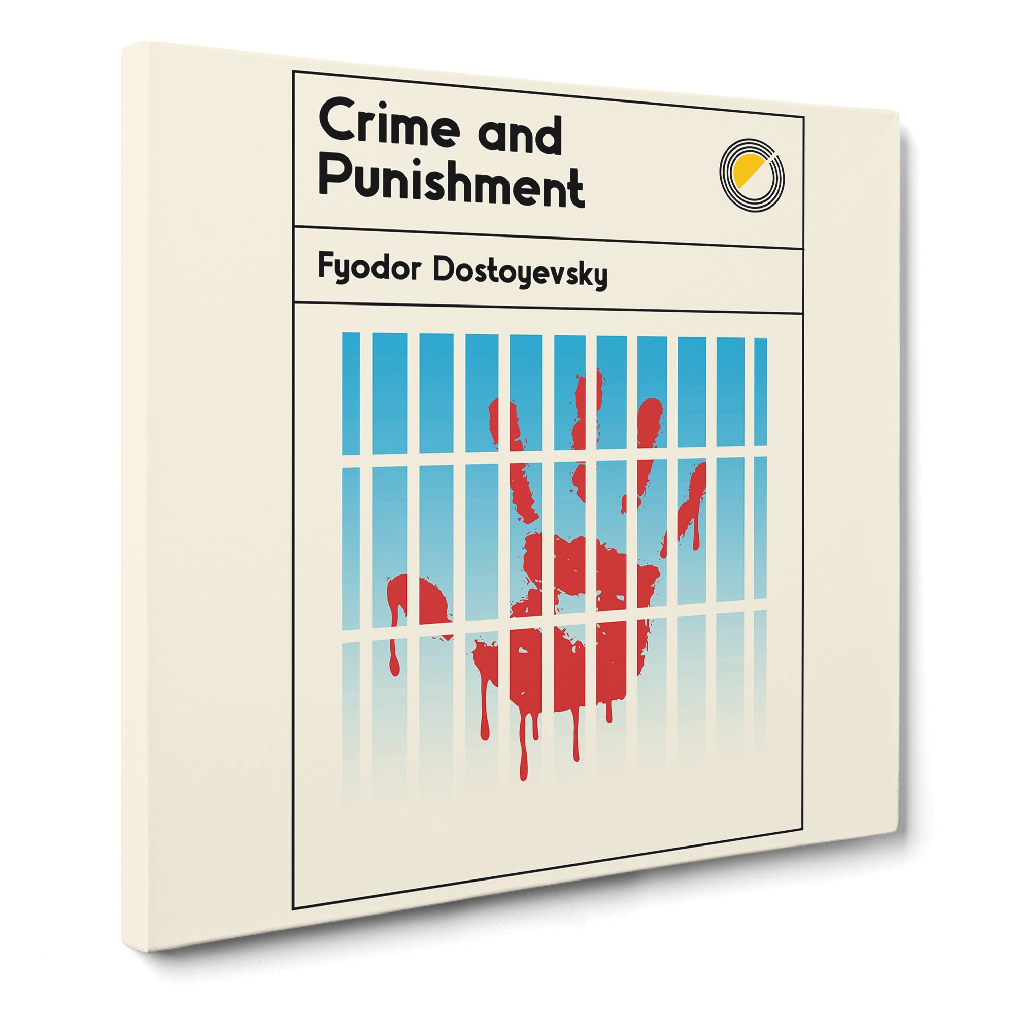 Book Cover Crime and Punishment Fyodor Dostoyevsky Canvas Print, Mixed, 35L x 35W cm