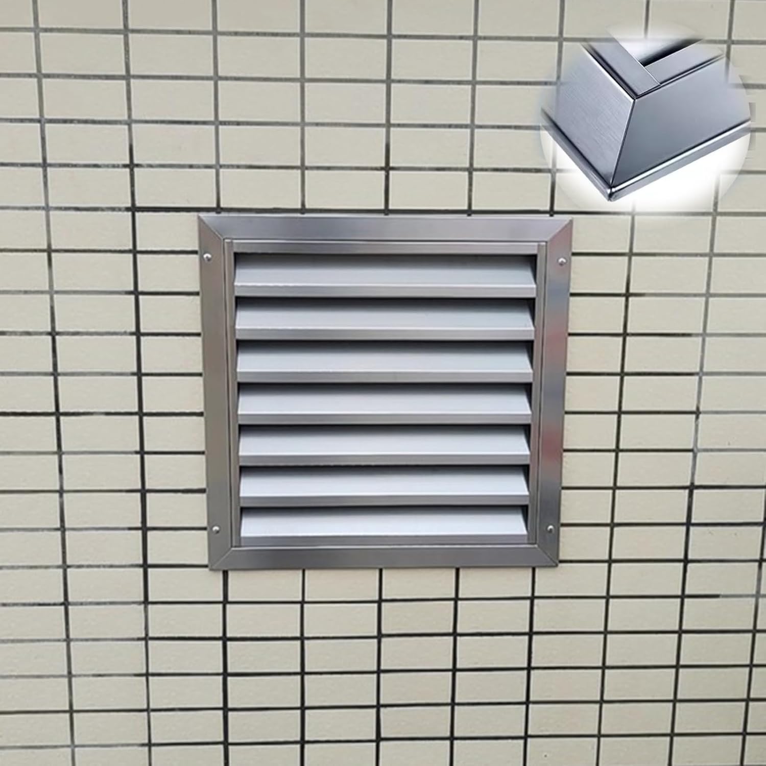 Exterior Louvered Grille Access Panel, Moisture-Proof Wall Hole Cover for Plumbing Heating, Heavy-Duty Metal Soffit Exhaust Air Cover Plate(8x10in(200x250mm))