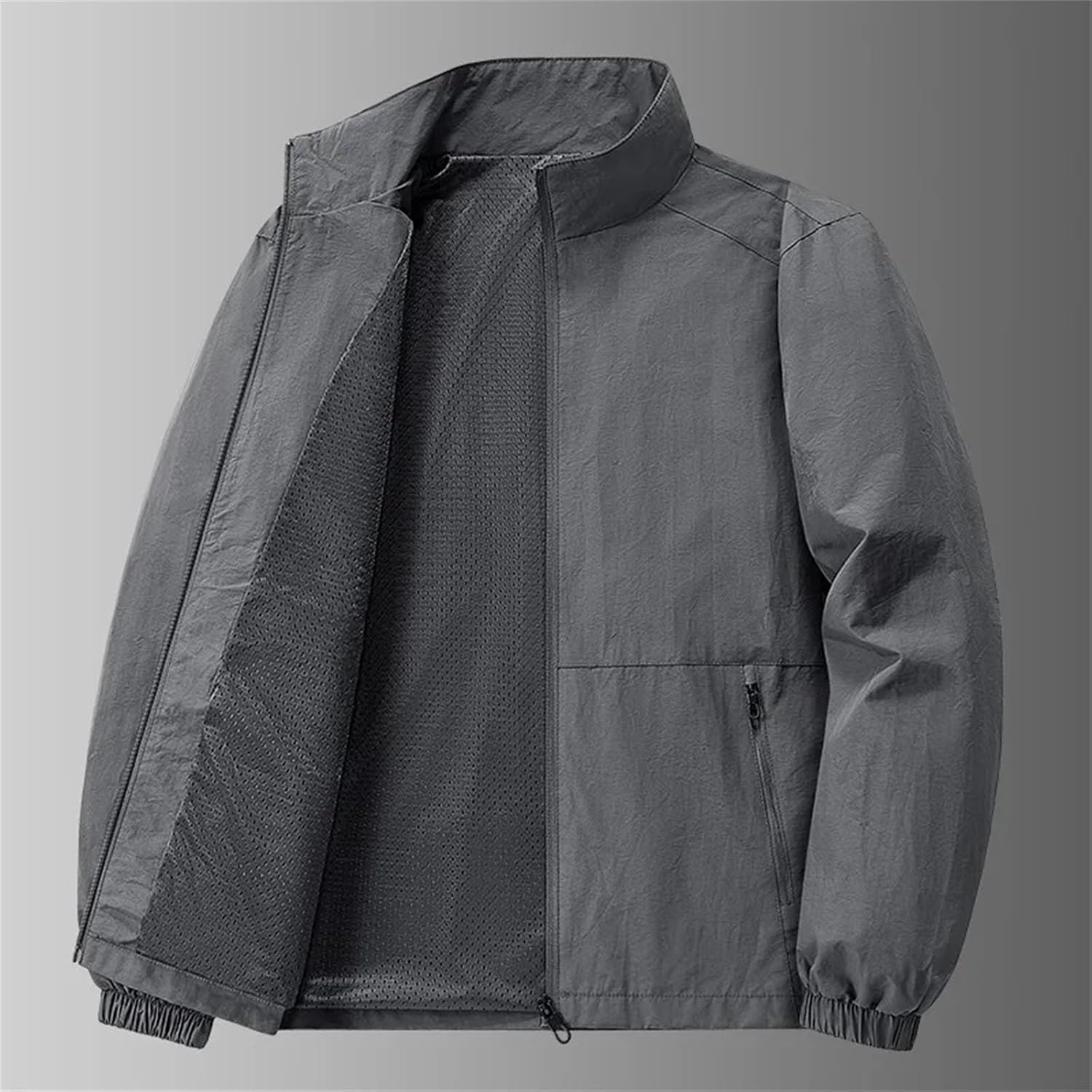 Men Outdoor Running Fitness Comfortable Loose Jacket Lightweight Breathable Warm Outerwear