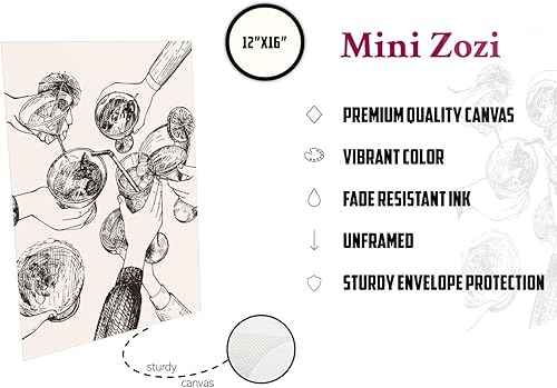 Miniatura 8 de Decoración artística de pared de cocina, 12 x 16 pulgadas, lienzo moderno de gran chef era lindo, con texto en inglés "Would Eat Here Again",