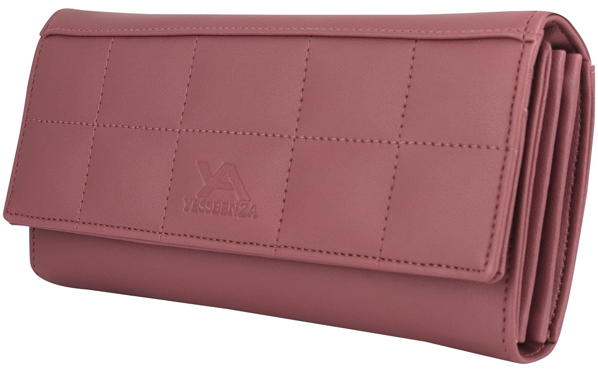 YESSBENZA Womens & Girls Artificial Faux-leather Tow Fold Hand Clutch Wallet Mobile Purses with 6 Multiples Cards Slot (Burgundy Peach) (B094X1RQDZ) Amazon Price History, Amazon Price Tracker