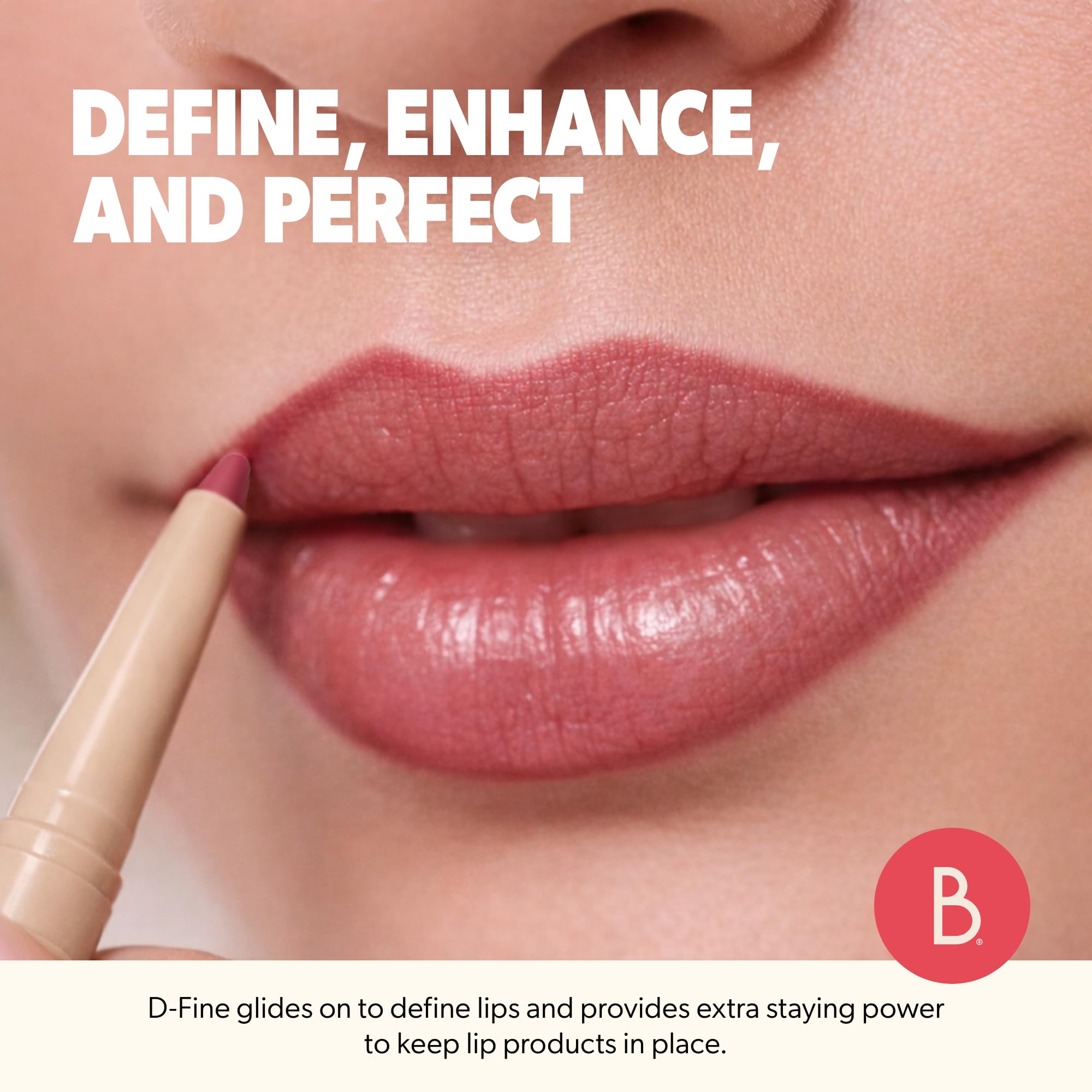 Beauty For Real D-Fine Lip Liner Pencil - Creamy Long-Wear Formula