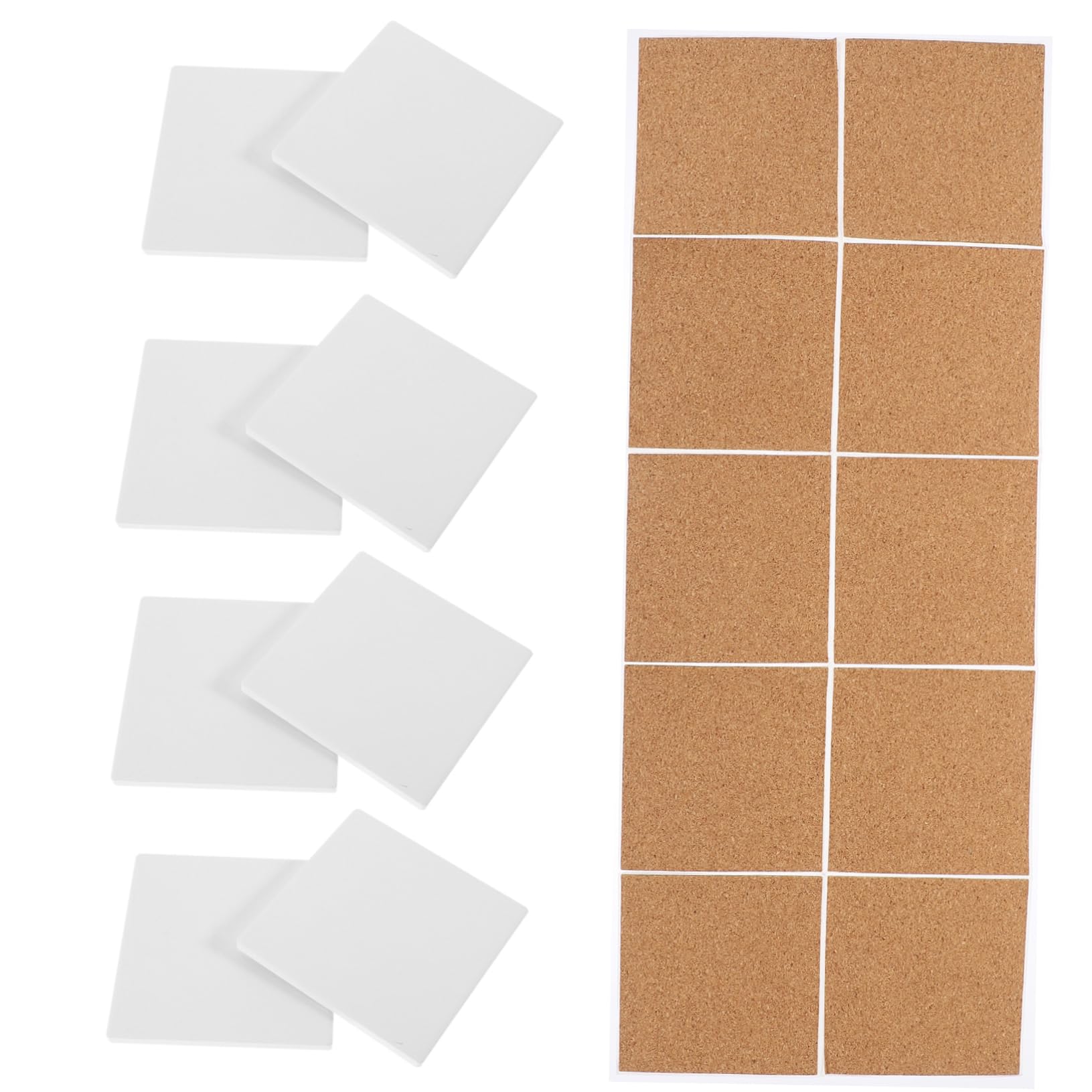 HAKIDZEL 10 Pack Sublimation Coasters Absorbent Ceramic Coasters for Drinks Smooth Edges