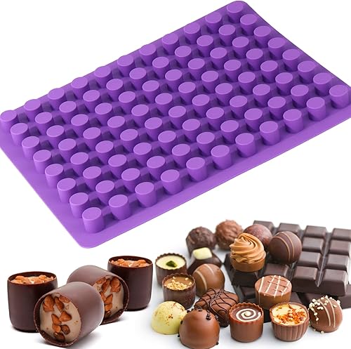 Vodolo Moldes cuadrados de silicona de caramelo de caramelo, 4 piezas de 16 cavidades de molde de trufas de chocolate para bombas de grasa,