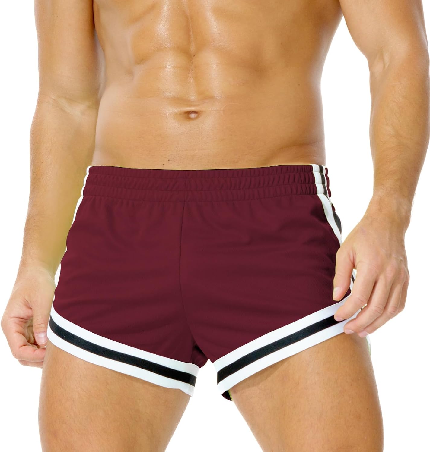 AIMPACT Men's 3 Inch Mesh Quick Dry Retro Workout Running Shorts