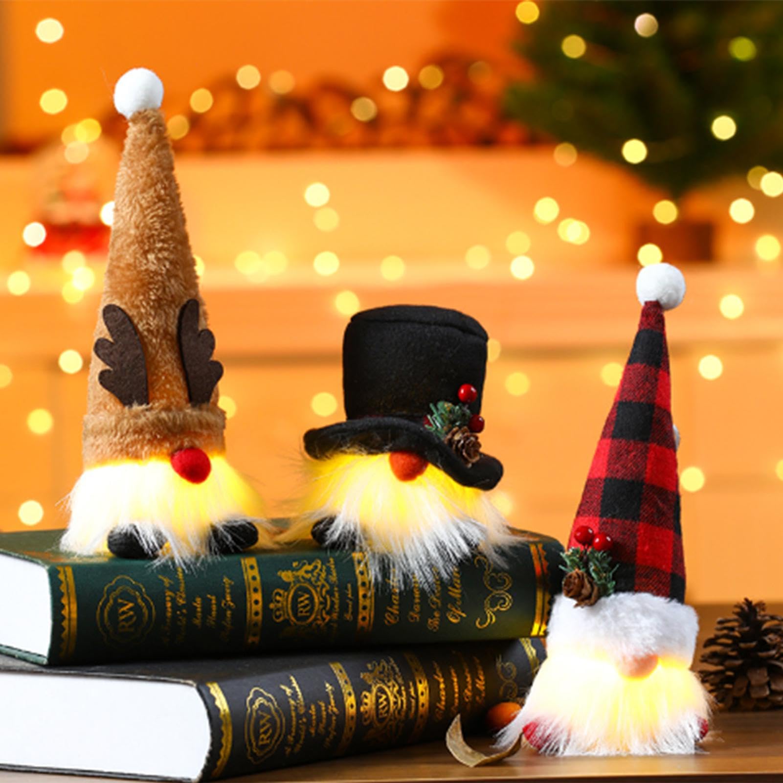 Weihnachts-Adventskalender Süße Weiche Leuchtende Plüschpuppen-Dekoration | 24 Boxen Weihnachtskristallpuppe Für Festtag, Wohnzimmer, Schlafzimmer, Sofa, Auto, Erwachsene und