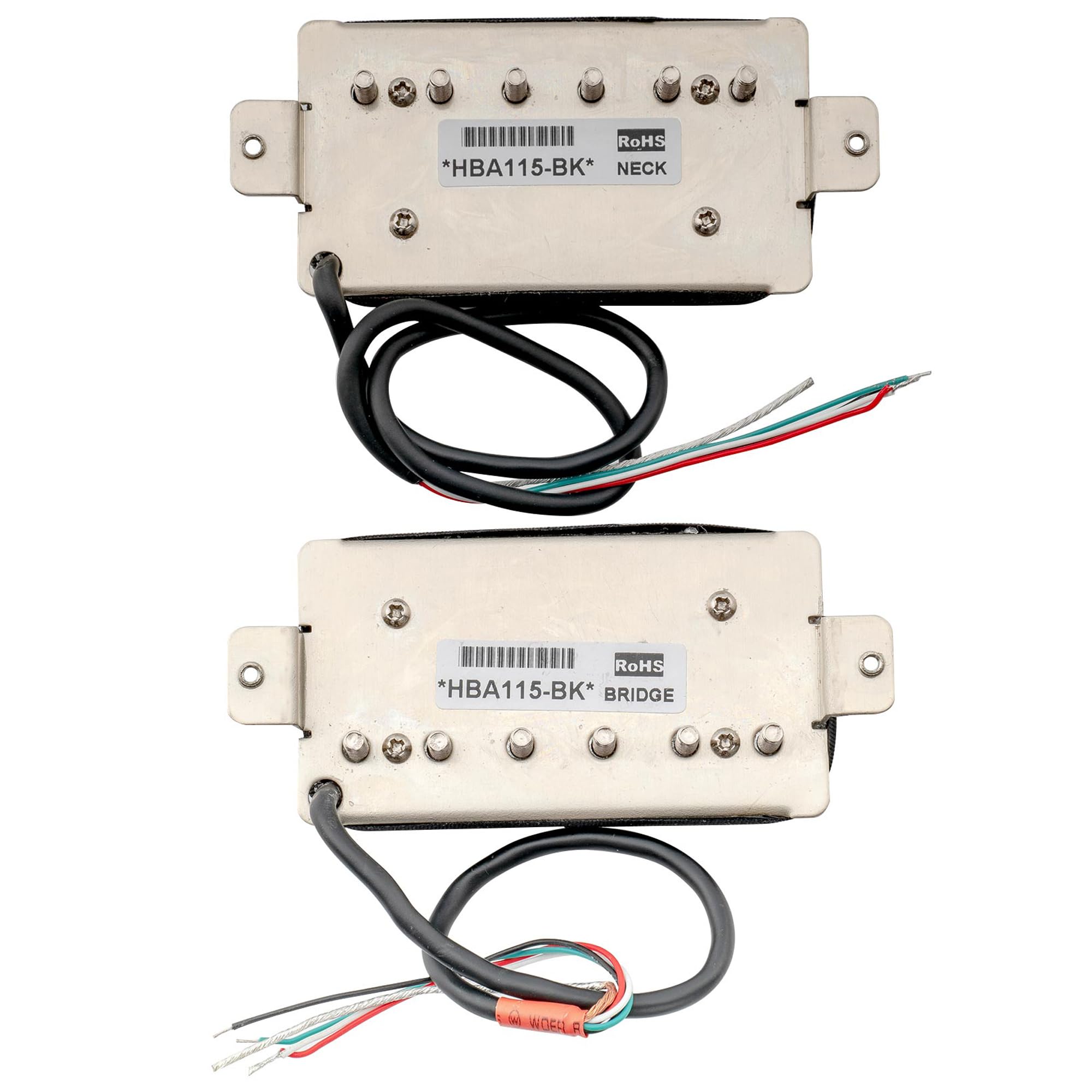 Artec HBA115 Alnico 5 Humbucker Tonabnehmer Hals Steg Pickups Set Schwarz