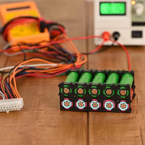 Miniatura 5 de uxcell Soporte de batería triple de celda de iones de litio de 20 piezas para paquete de batería de bricolaje