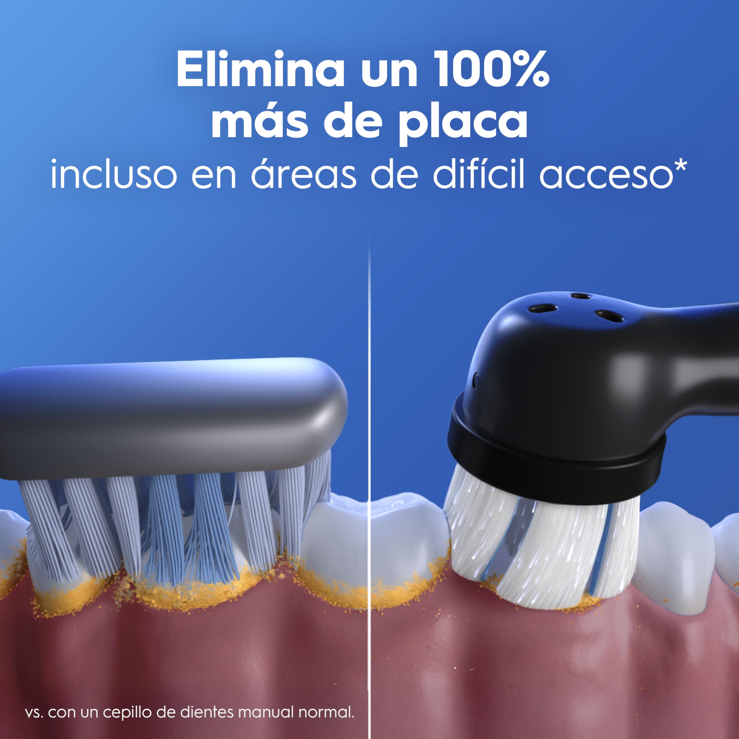 Oral-B iO 2 Cepillos de Dientes Eléctricos, Negro Y Rosa, Pack de 2, 2 Cabezales - 1 Estuche de Viaje, 1 Portarrecambios, 3 Modos de Cepillado, Sensor de Presión y Temporizador