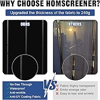 Vista 2 de Divisor de Habitación de 6 Pies, Divisores de Habitación Portátiles y Pantallas de Privacidad Plegables, Divisor de Tela de 132'' de Ancho