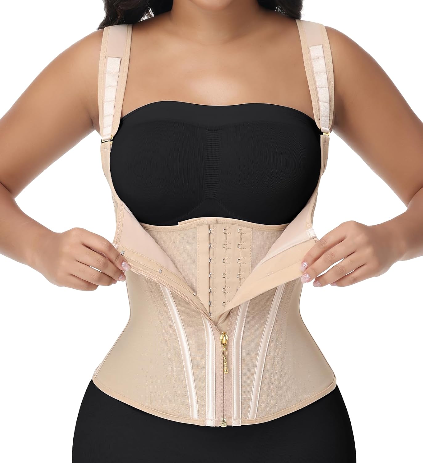 SHAPSHE Waist Trainer For Women Tummy Control Workout Sweat Waist Trimmer Cincher Sports Girdle with Adjustable Strap