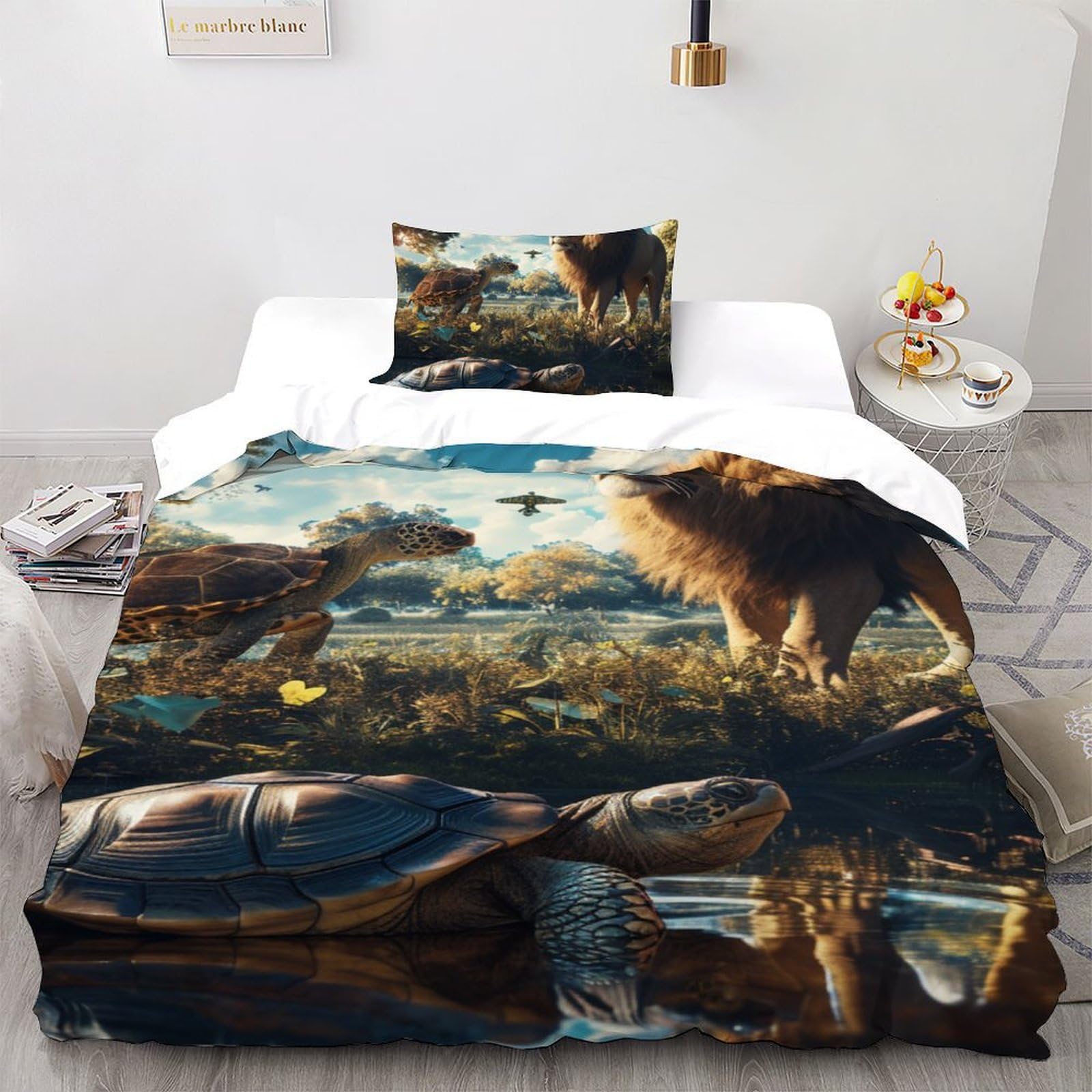 Housse de couette lion 3D pour transformer la chambre d'enfant en une aventure sauvage