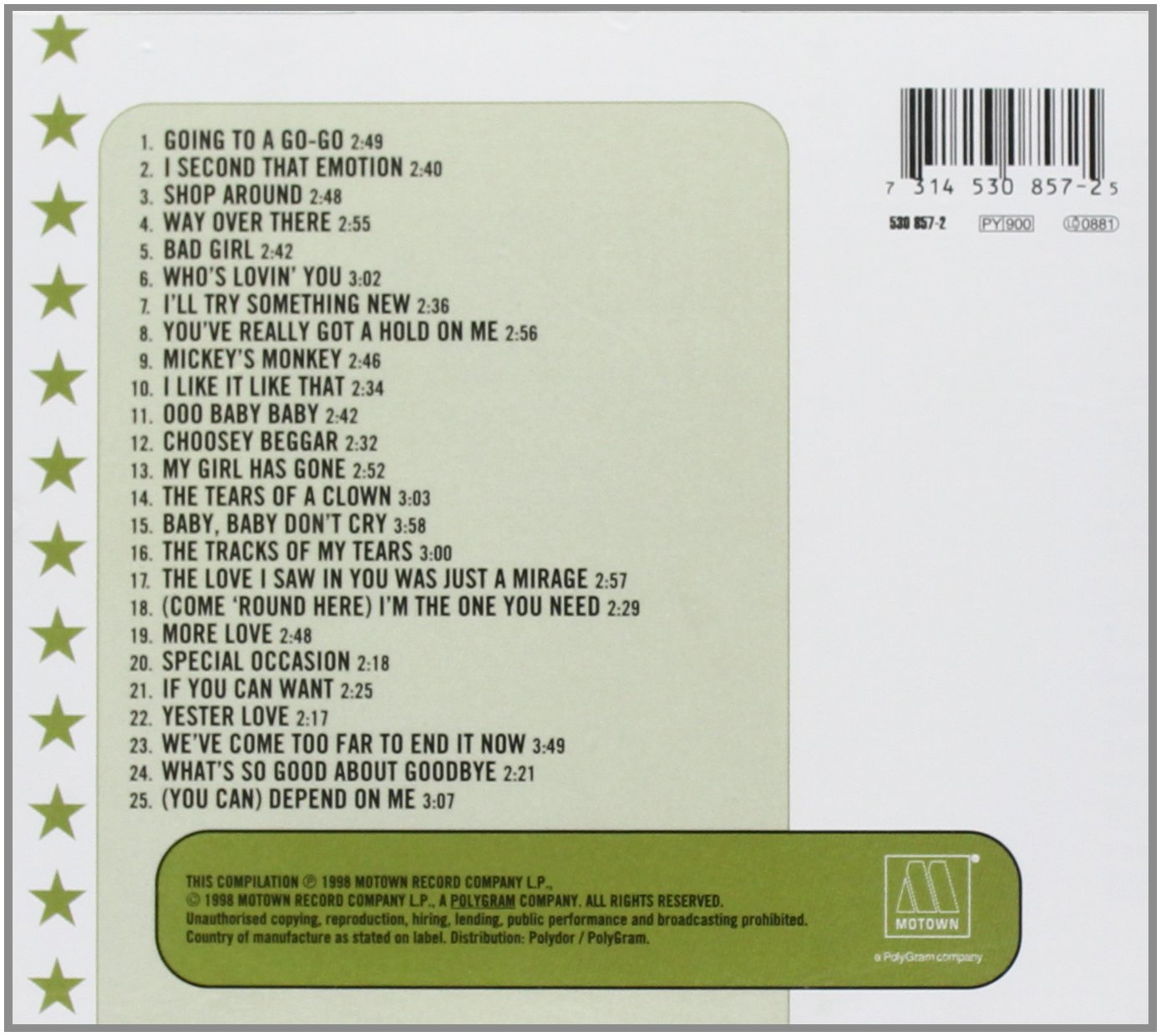 Smokey Robinson & The Miracles The Ultimate Collection