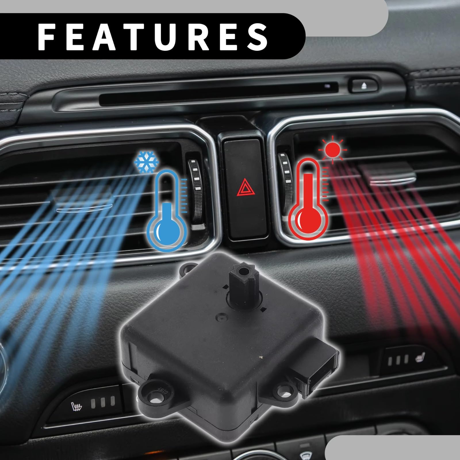 Attuatore Porta HVAC Compatibile con Saturn per Sky 2007-2010 HVAC Miscela Attuatore Riscaldatore Aria Porta Motore Ricambi Auto 10397102